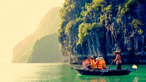 Bamboo boat